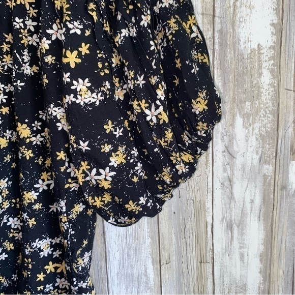 NWT Intimately Free People Dessa Black Floral Bodysuit - Picture 9 of 11